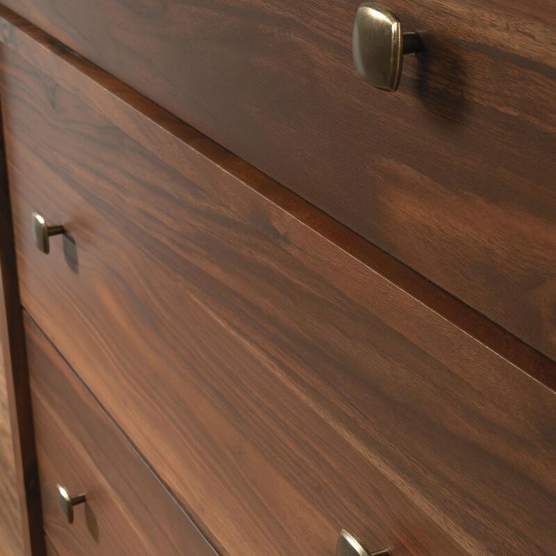 Sauder River Ranch 4-Drawer Chest Grand Walnut