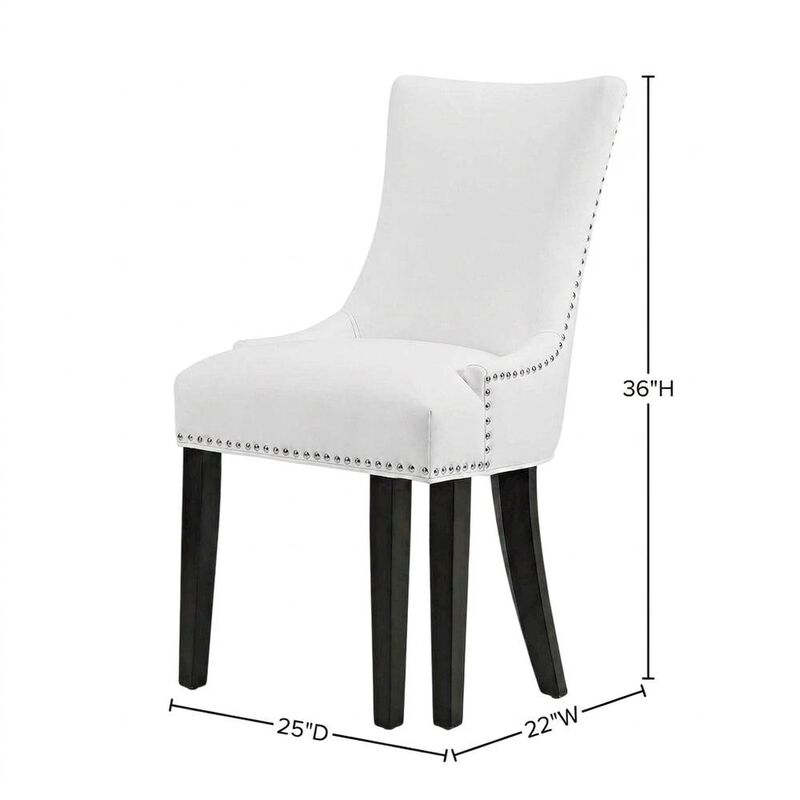 Vegan Leather Upholstered Dining Chair for Kitchen or Dining Room, Tan image number 2
