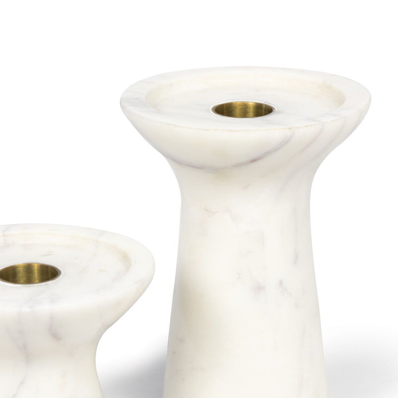Klein Marble Candle Holder Set