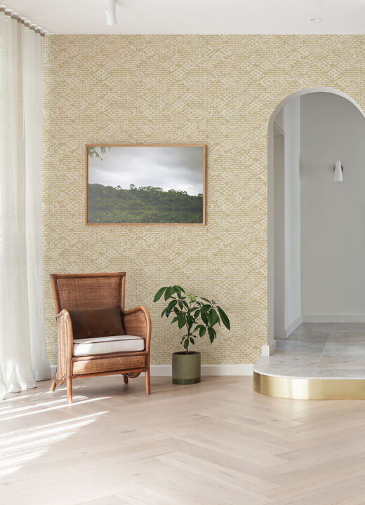 Helene Gold Glitter Geometric Wallpaper (Set of 2)