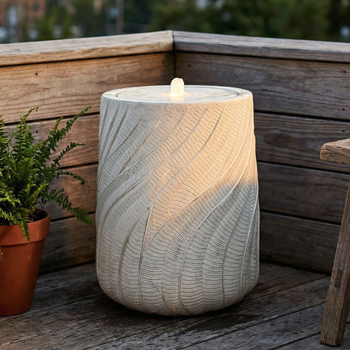 Textured Spiral Outdoor Bubble Fountain