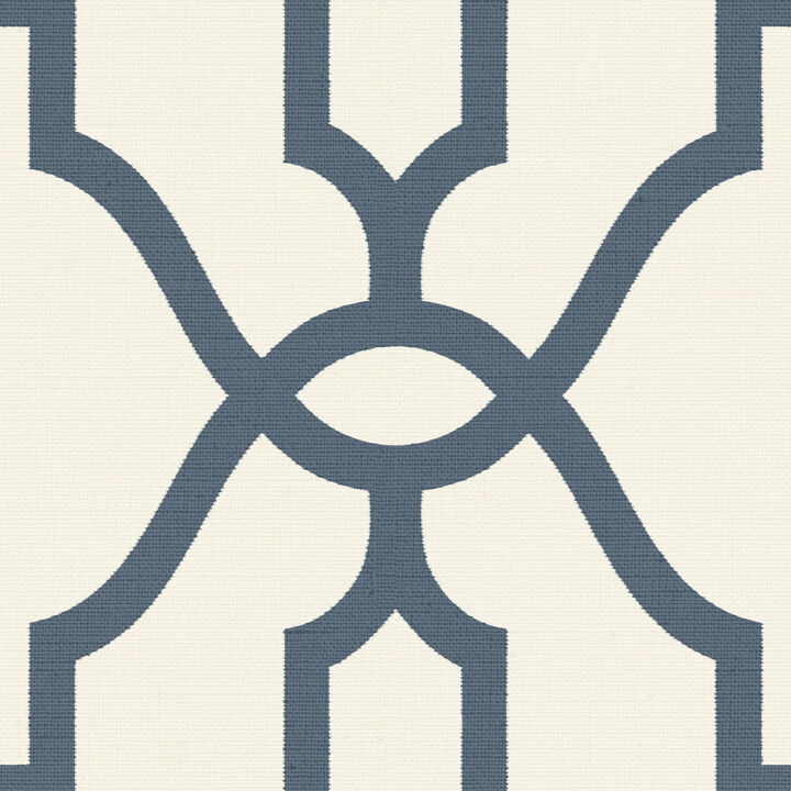 Woven Trellis Federal Blue Wallpaper