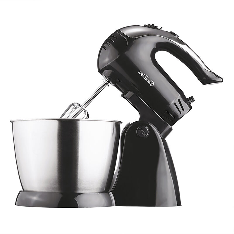 Brentwood 5-Speed Stand Mixer Stainless Steel Bowl 200W Black