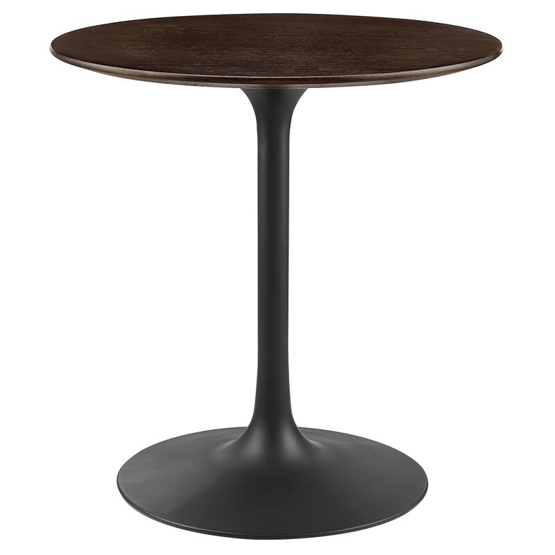 Modway - Lippa 28" Round Wood Grain Dining Table Black Cherry Walnut