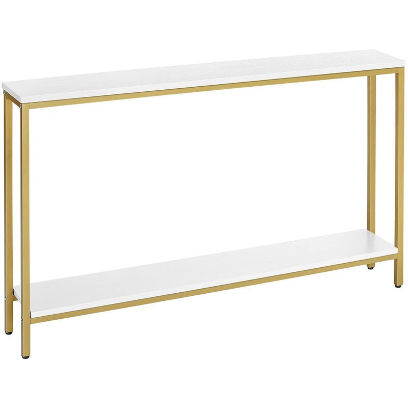 Narrow 2-Tier Entryway Console Table for Sofa Back or Hall Display-Gold image number 0