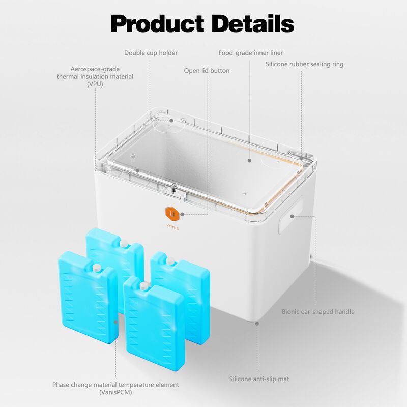 30QT U8Pro Vacuum Insulated Cooler, 10-Day Cold Retention, Portable Ice Chest for Camping, Tailgating & Outdoor Activities image number 3