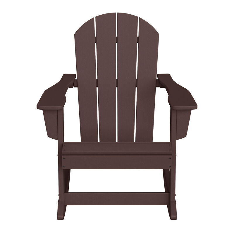 WestinTrends 3-Piece set Outdoor / Patio Poly Adirondack rocking chairs with a side table ( 2 seater )