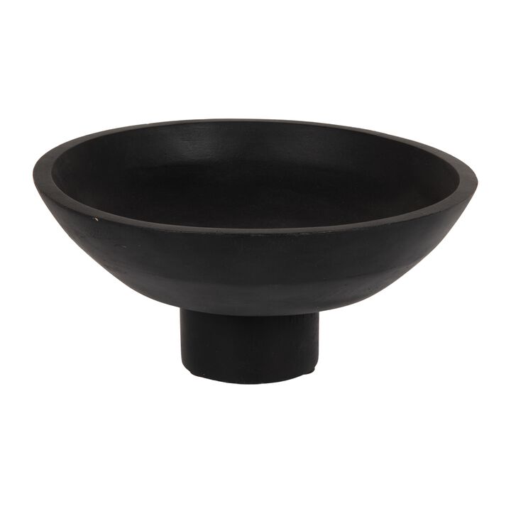 Mango Wood Footed Bowl, Natural