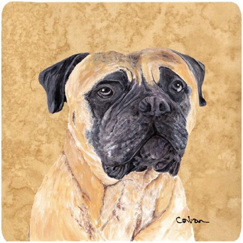 Caroline's Treasures SC9125FC Mastiff Foam Coasters (Set of 4), 3.5 H x 3.5 W, Multicolor image number 0