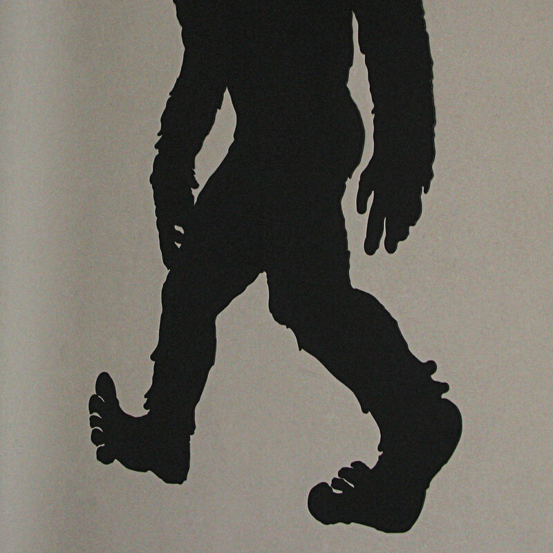 Black Metal Laser Cut Bigfoot Walking Wall Sculpture Home Decor Sasquatch Art image number 6