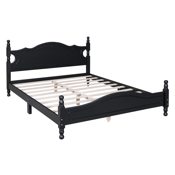 Hetgra Queen Size Wood Platform Bed