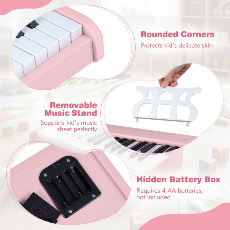 30 Keys Kids Digital Piano Keyboard with Music Stand for Beginner Children Age 3 Plus image number 4