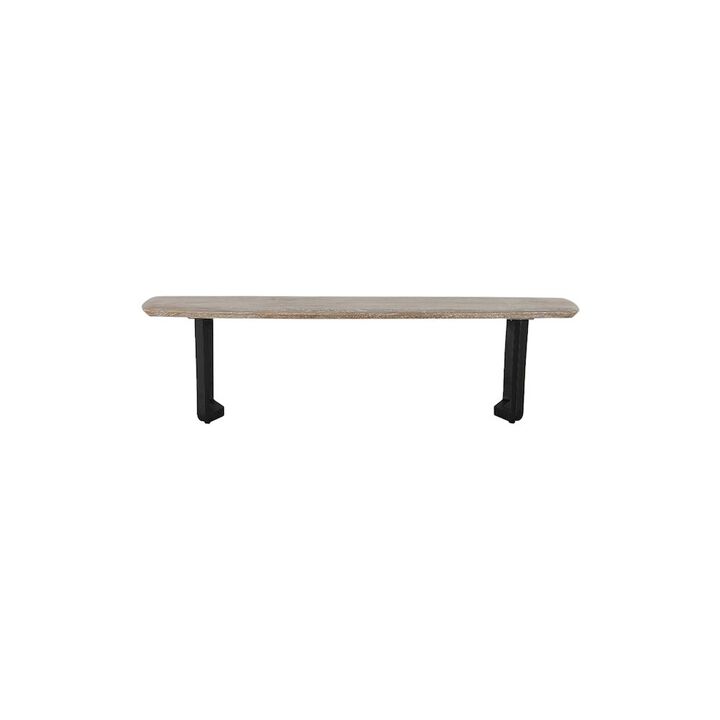 Porter Designs Nest Solid Wood Dining Bench, White