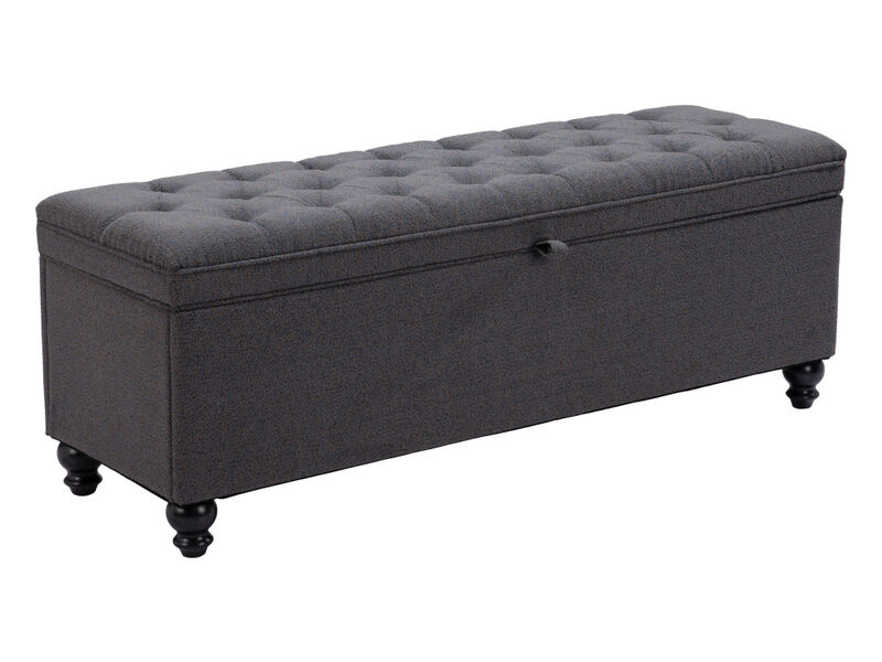 Halifax Storage Bench Gravel Gray