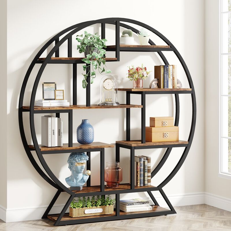 Tribesigns Round Bookshelf image number 1