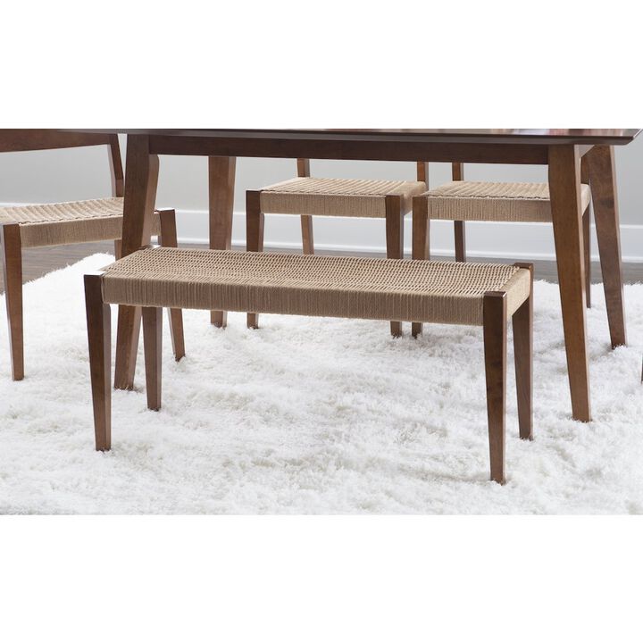 Linon Cadence Dining Bench Brown