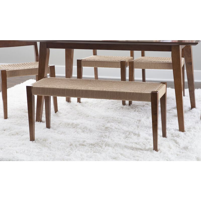 Linon Cadence Dining Bench Brown image number 1