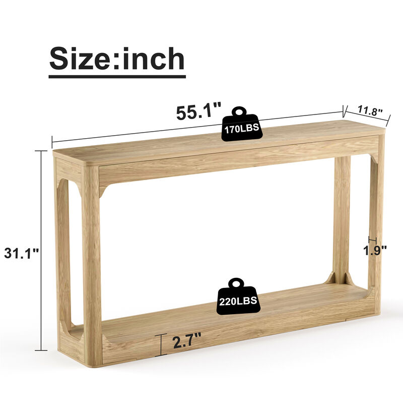 Nulvud wood console table image number 8