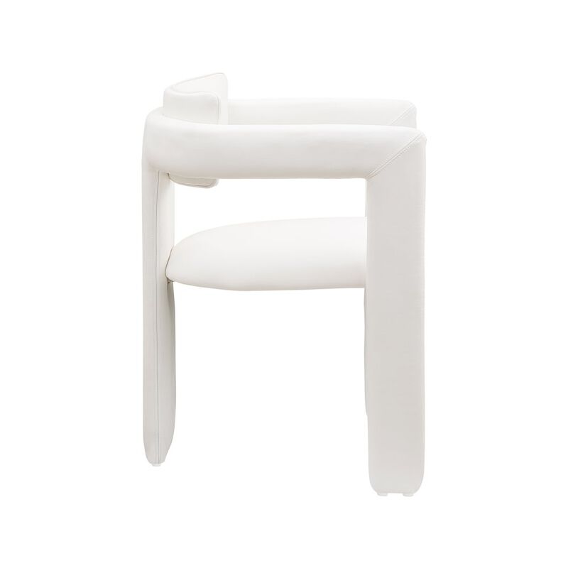 Meridian Furniture Brenda Cream Vegan Leather Dining Chair, Set of 2