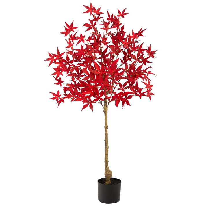 Hivvago 4 Feet Autumn Maple Artificial Fall Tree