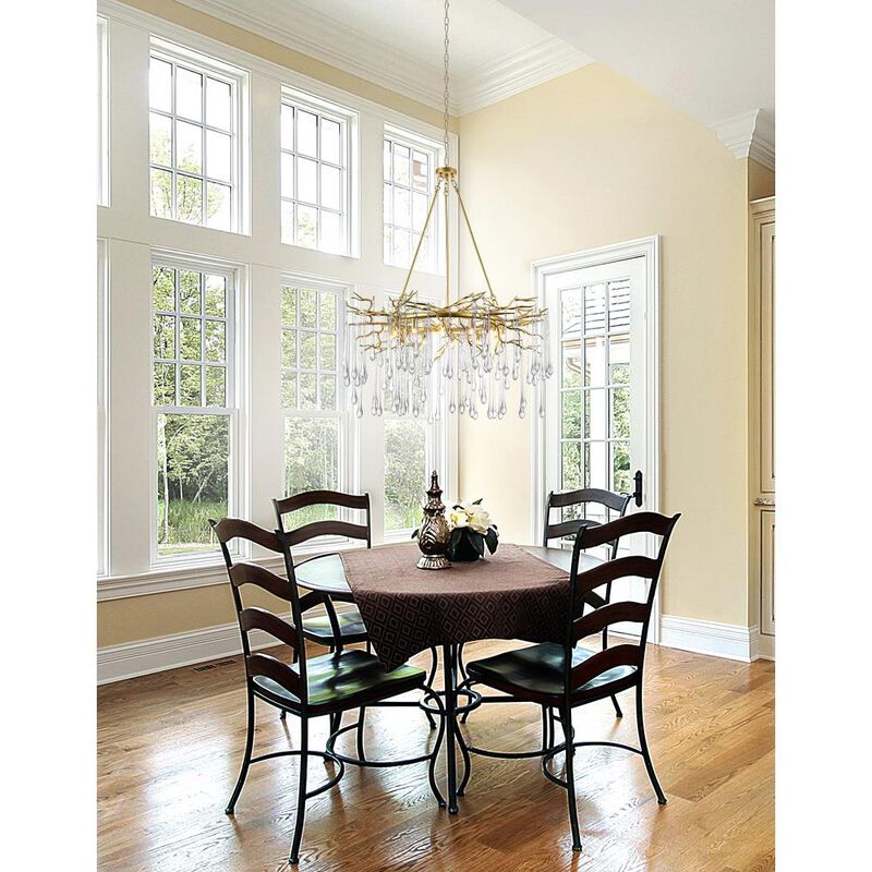 Anita 12 Light Chandelier With Gold Leaf Finish