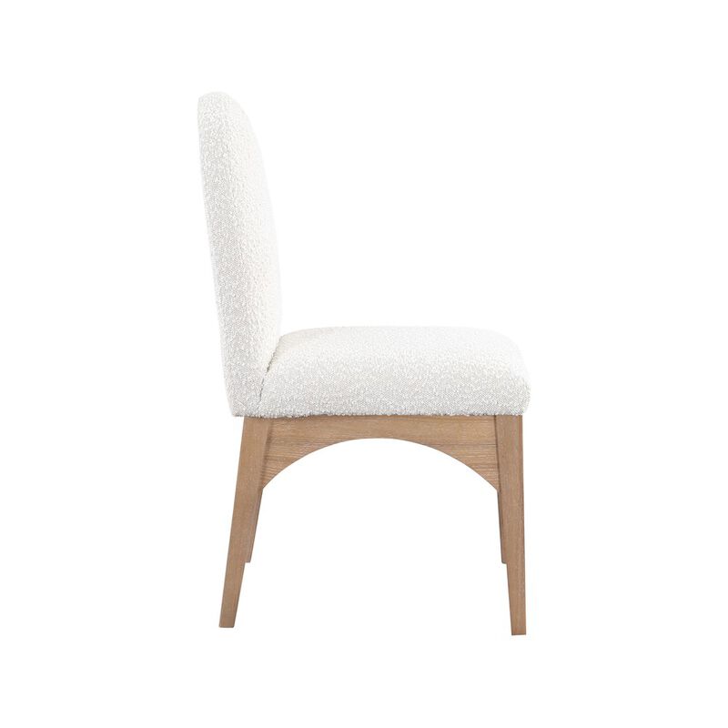 Meridian Furniture Waldorf Cream Boucle Fabric Dining Chair