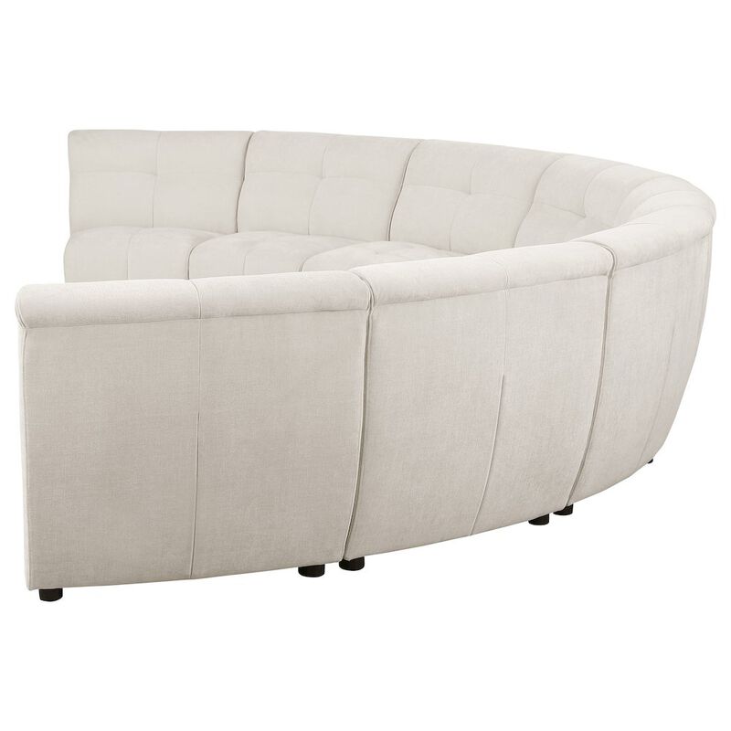 Coaster Co. of America Charlotte 8-piece Upholstered Modular Sectional Sofa Ivory image number 6