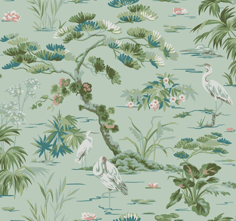 Bridgewater Mint Wallpaper