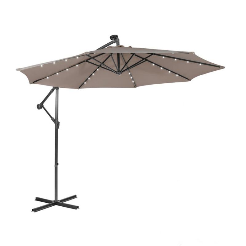 Hivvago 10 Feet Patio Cantilever Umbrella with Tilting System
