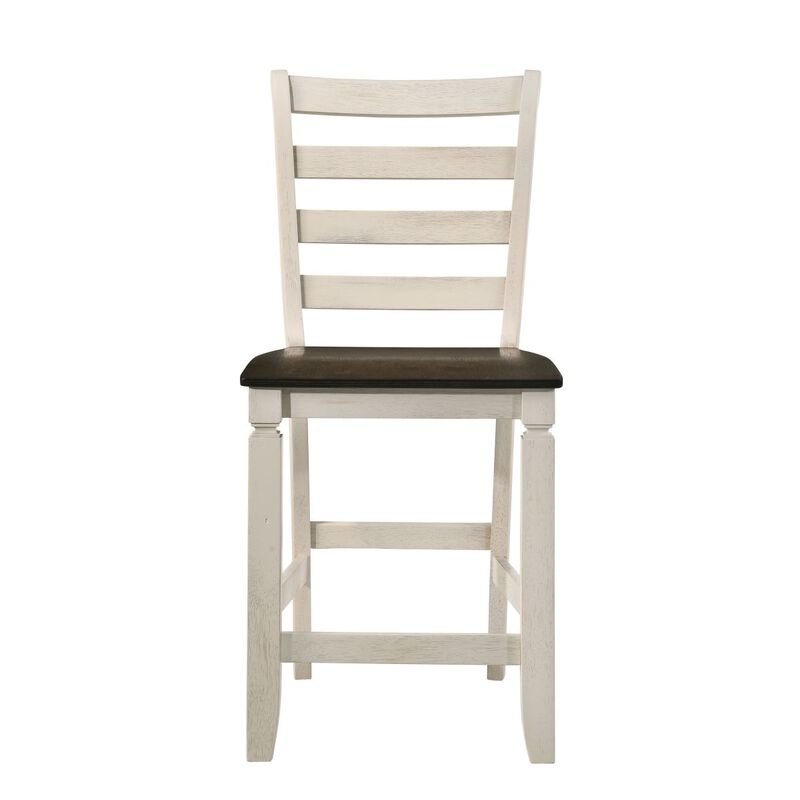Tasnim Counter Height Chair, Oak & Antique White Finish