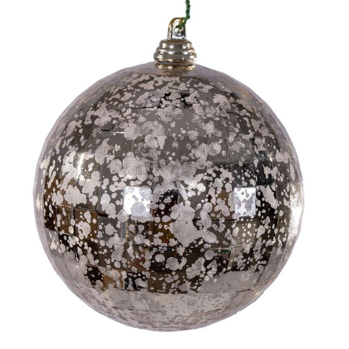 Vickerman 4" Oat Mirror Mercury Ornament. It Includes 6 Pieces per Bag.