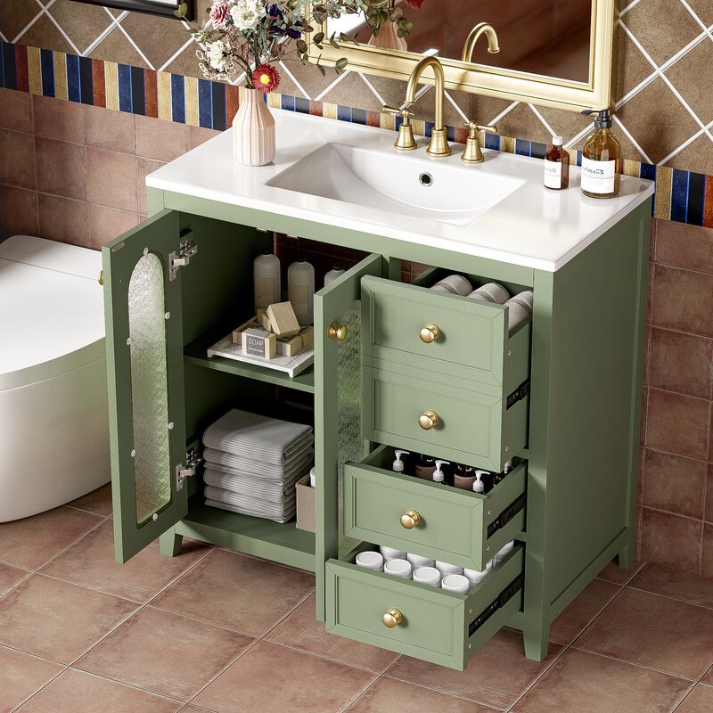 Merax Bathroom Vanity Cabinet with 2 Doors