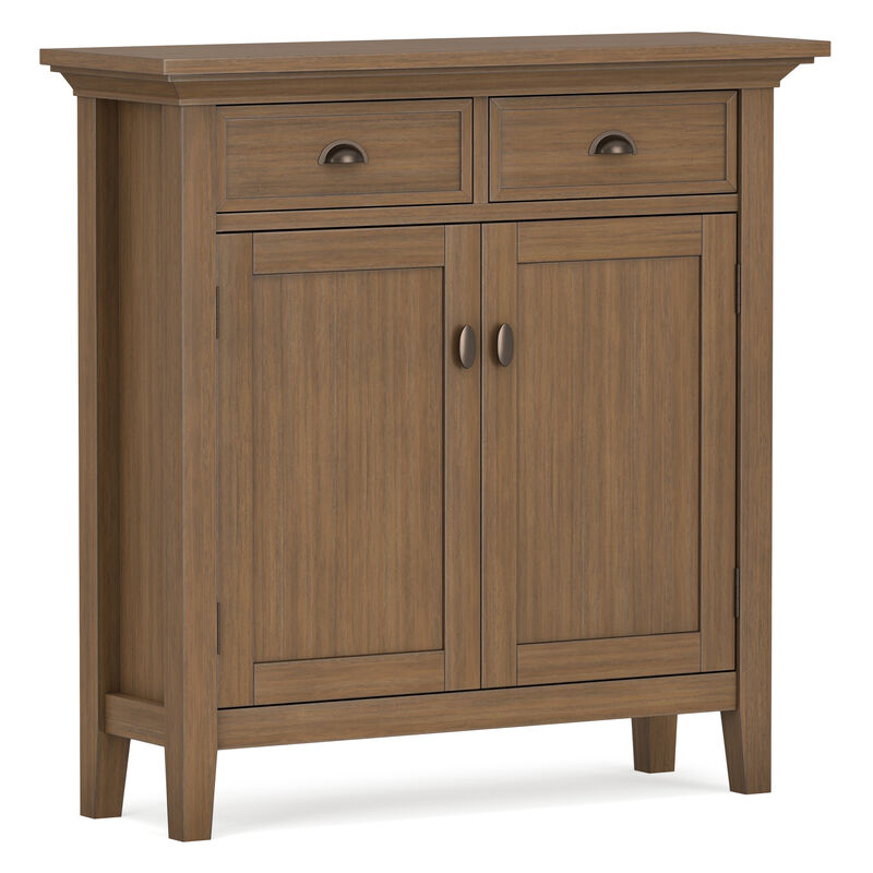 Redmond SOLID WOOD 36 inch Wide Transitional  Entryway Storage Cabinet in Rustic Natural Aged Brown image number 0