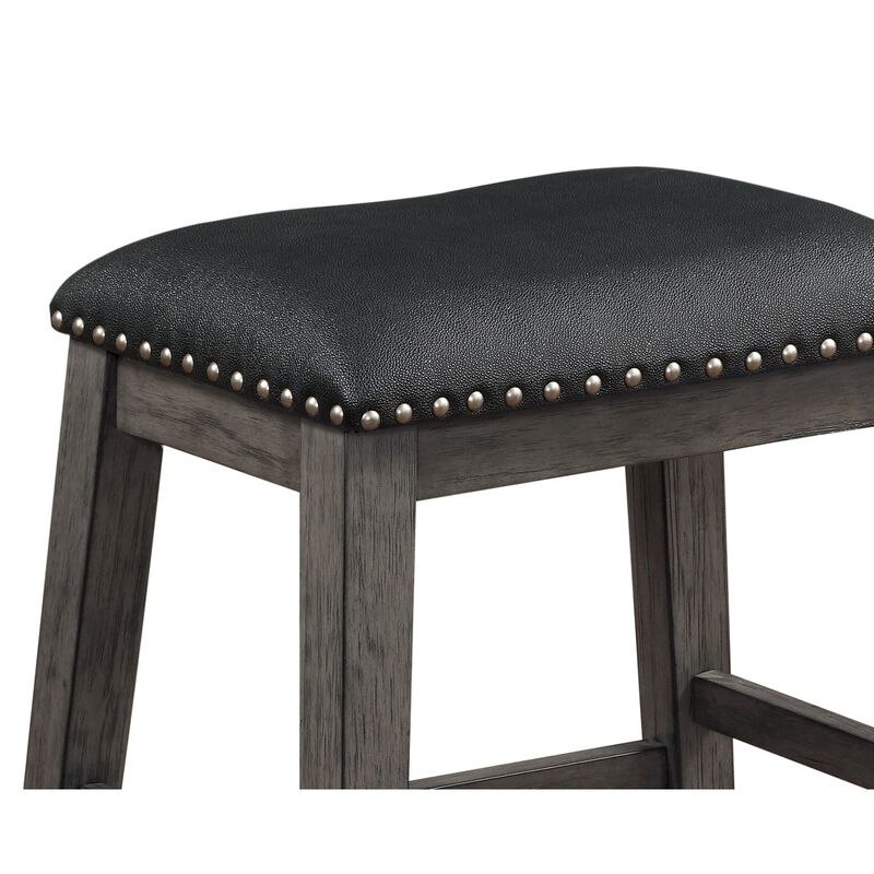 Streamdale Pair of Gray Counter Height Barstools