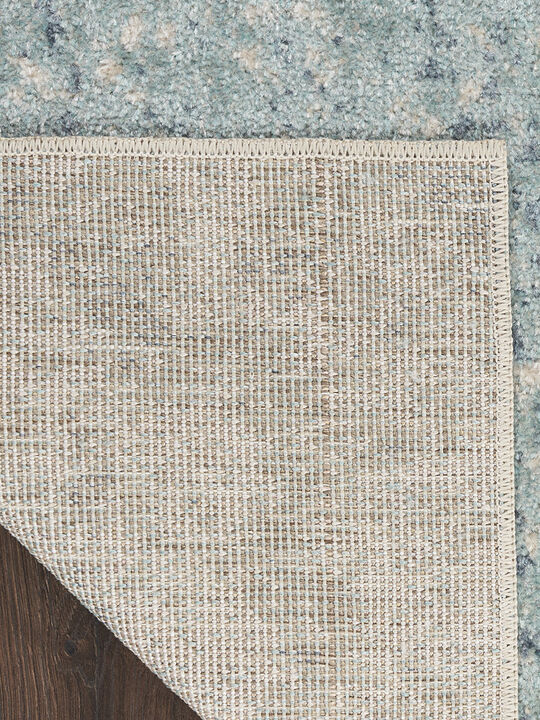 Astra Machine Washable ASW07 Blue/Ivory 9' x 12' Rug