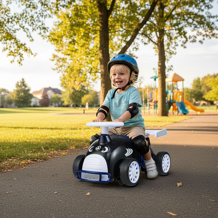 Kids Ride On Slide Car with Built In Storage for Playroom and Home