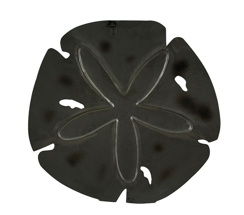Sparkling Glossy Metal Sand Dollar Wall Sculpture 18 Inch image number 1