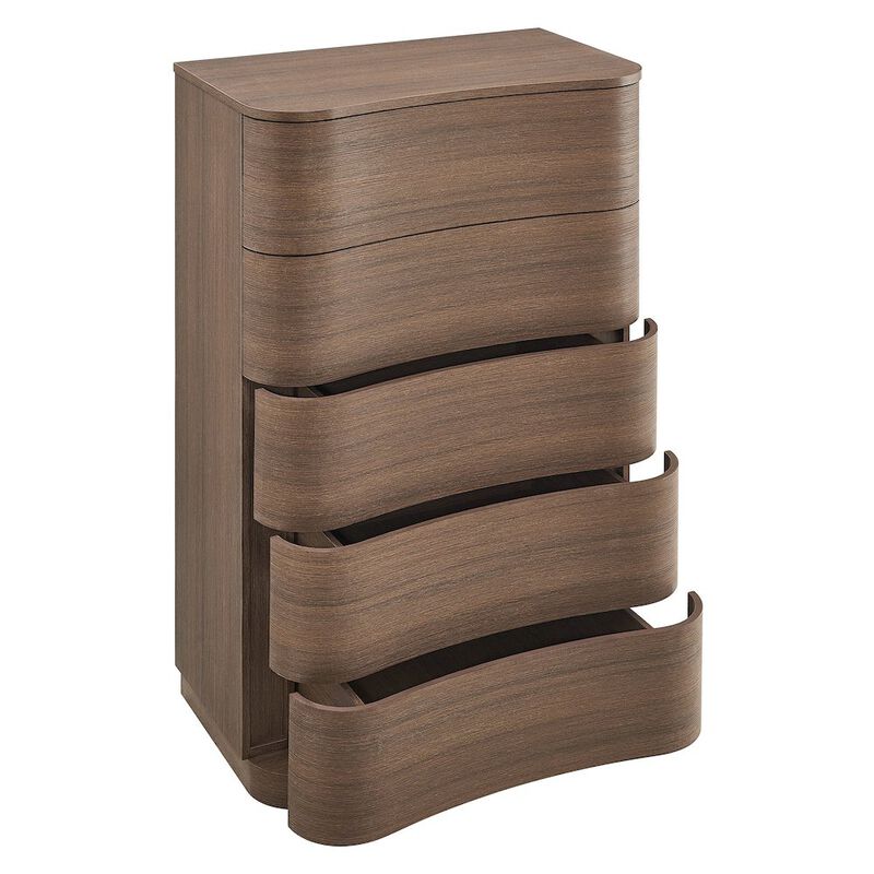 Mirae 5-Drawer Curved Dresser Chest of Drawers image number 5