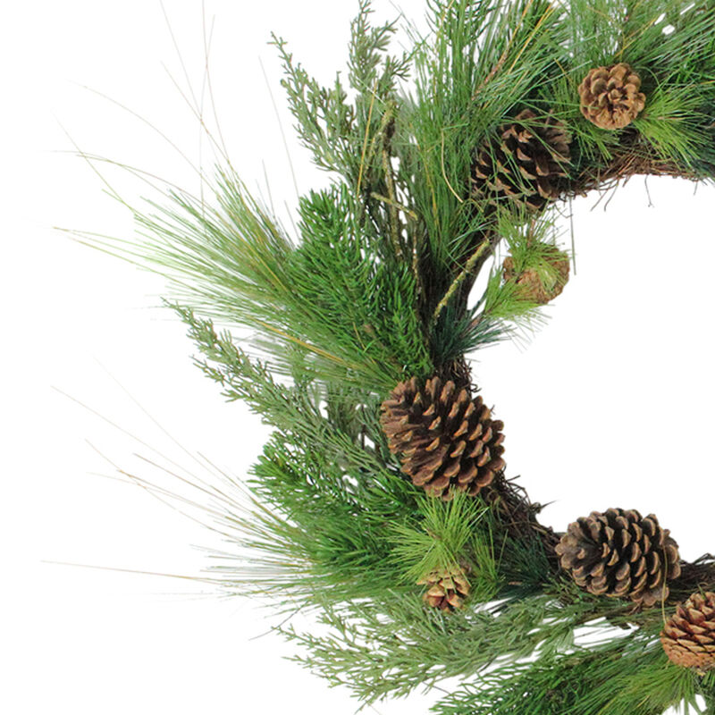 Pine Cones and Needles Artificial Christmas Wreath - 24-Inch  Unlit image number 2