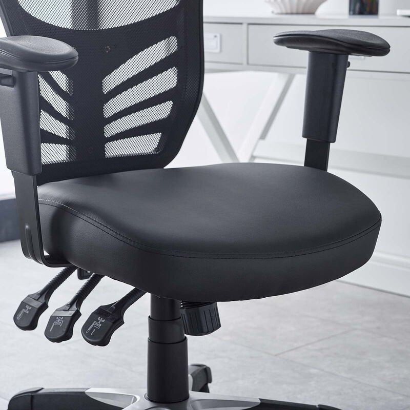 Modway Furniture - Articulate Vinyl Office Chair Black image number 1