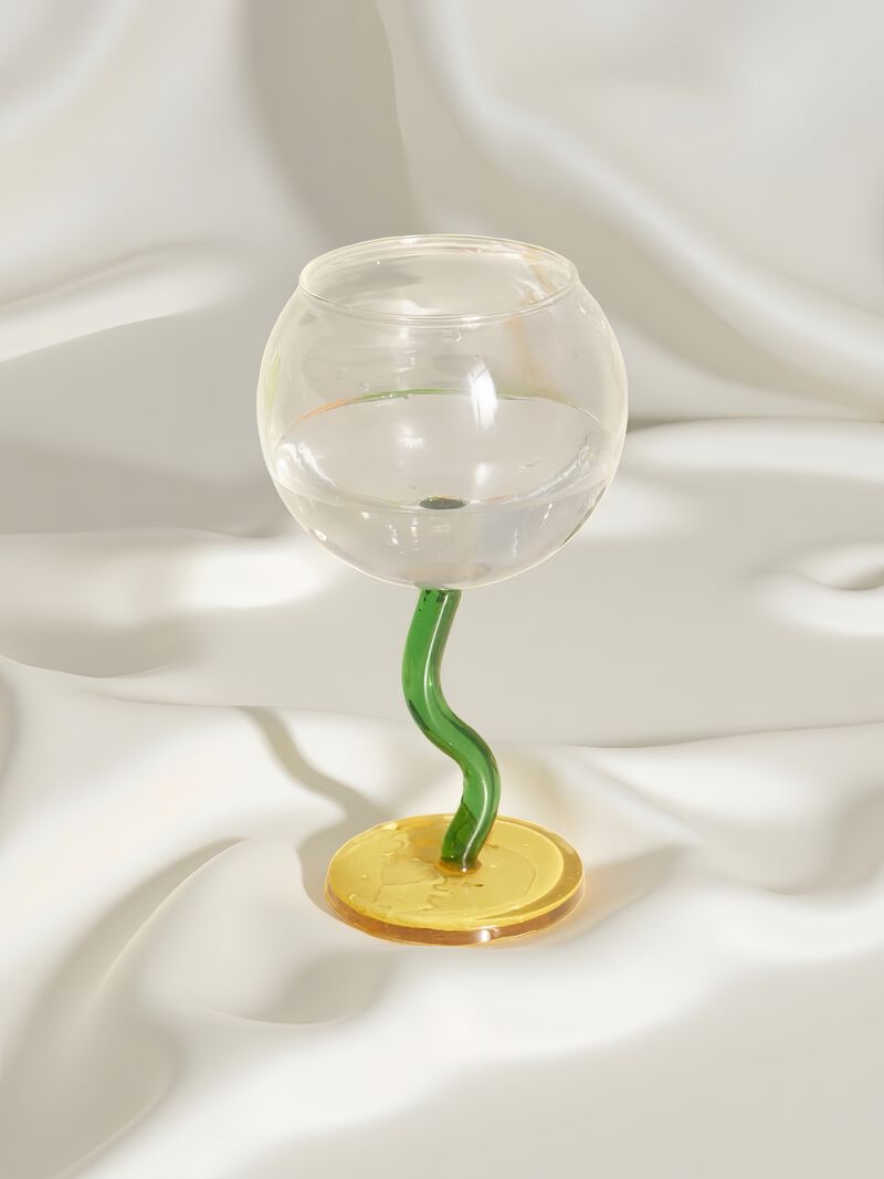 Handblown Bubble Wine Glass image number 0