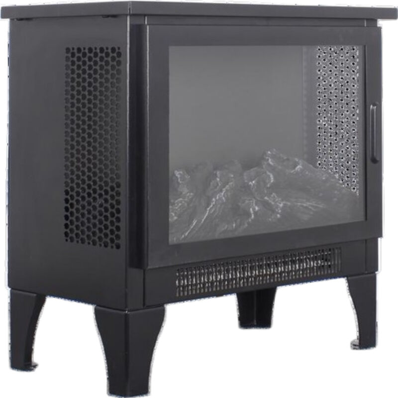 Electric Infrared Quartz Fireplace Stove with 3D Flame, Freestanding Heater for Cozy Rooms