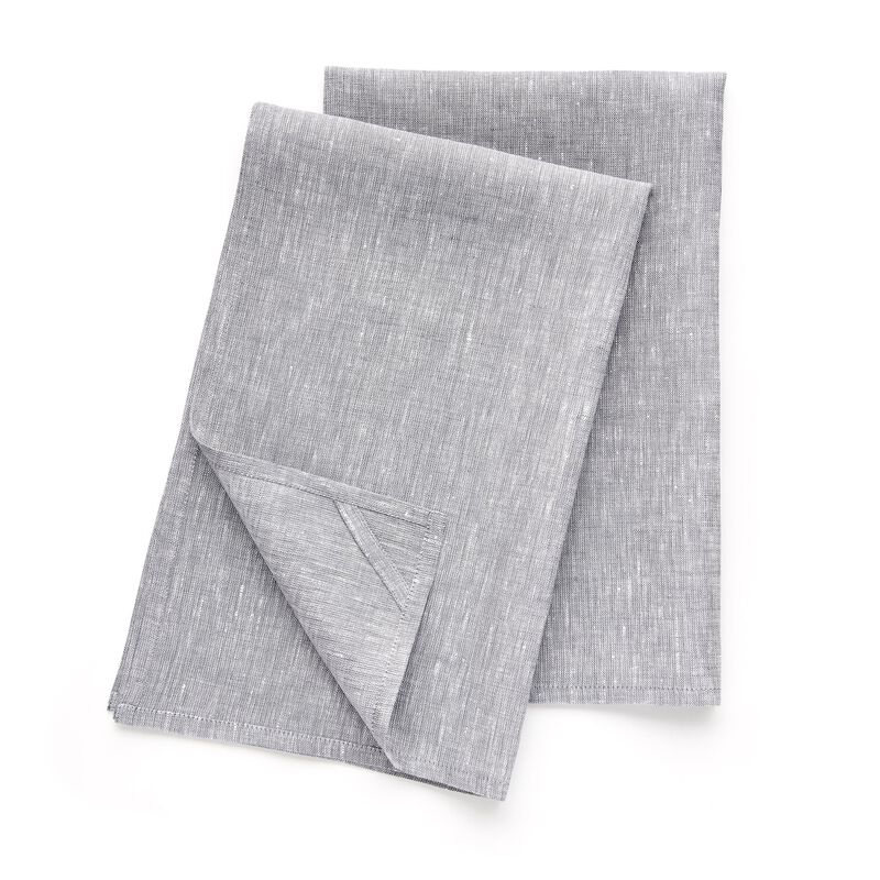 Solino Home Kitchen Linen 100% Linen Kitchen Towels &ndash; Set of 2, 17 x 26 in, Machine Washable, Holiday and Everyday Dining