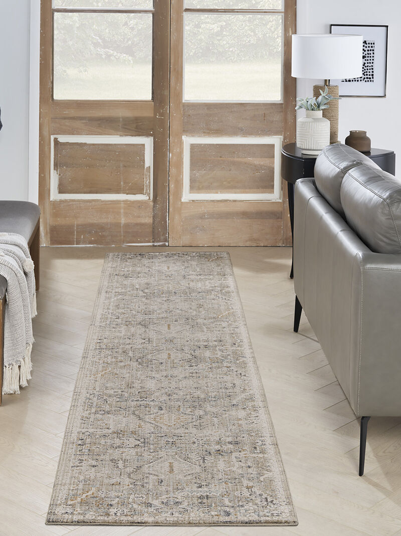 Lynx LNX02 Ivory/Taupe 2'3" x 12' Rug