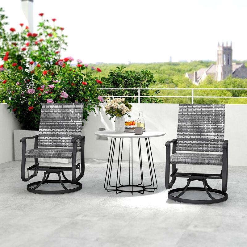 Hivvago Rattan Patio Glider Chair Set image number 7