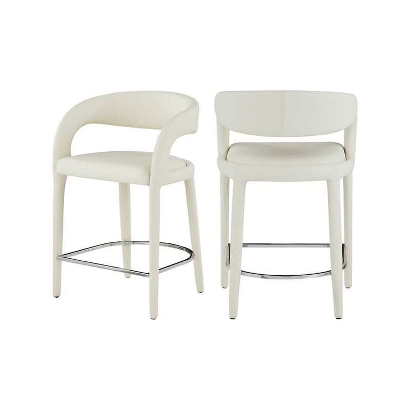 Meridian Furniture Sylvester Vegan Leather Stool