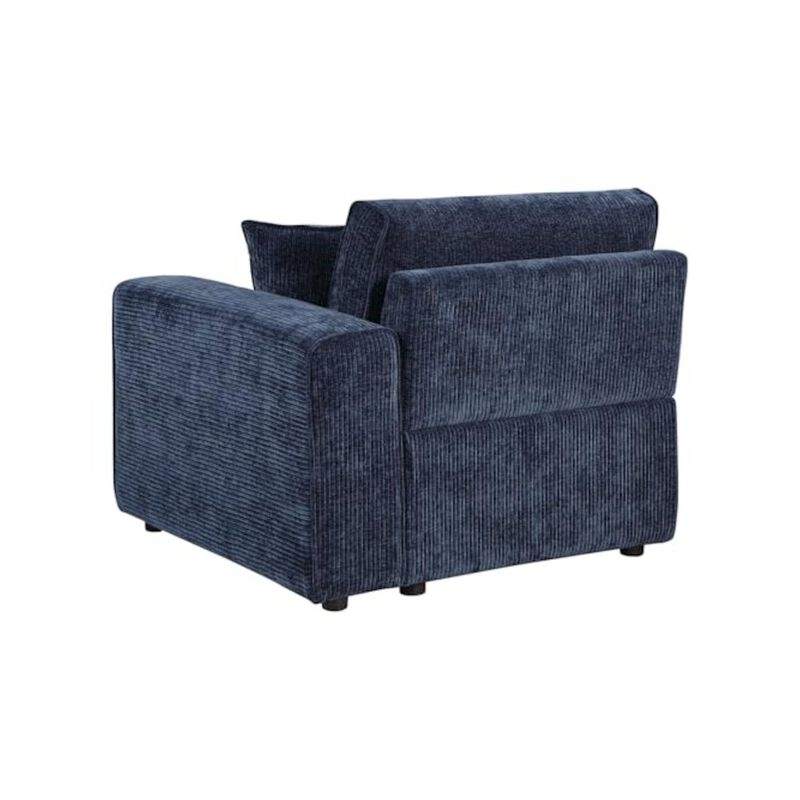 Coaster Co. of America Atlantic Corduroy Upholstered RAF Arm Chair Blue image number 2