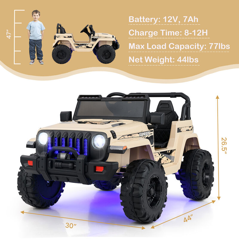 Kids 12V Electric Ride On Car with Remote Control for Outdoor Play image number 2