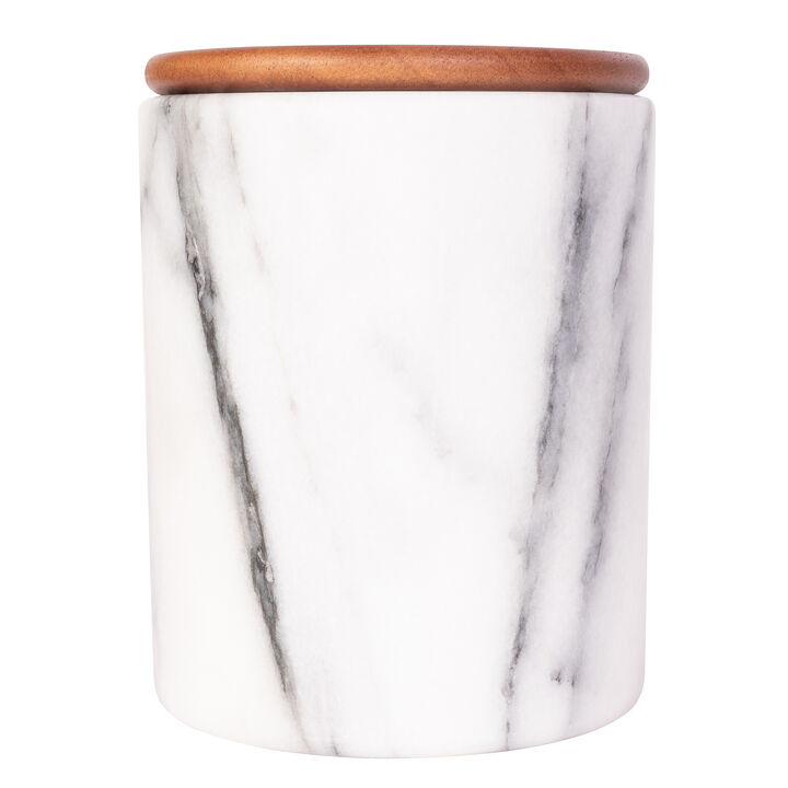 Saboga Home&trade; Storage Canister with Sealed Wood Top