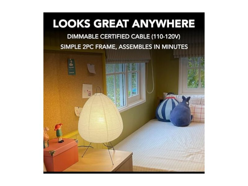 Dimmable Paper Table Lantern For Bedroom Desk image number 3